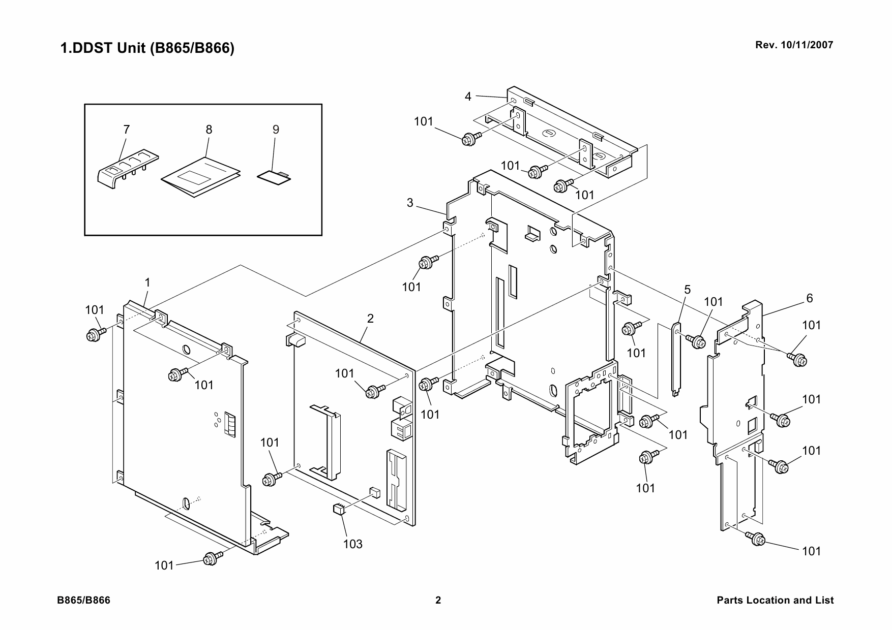 RICOH Options B866 B865 DDST-UNIT-TYPE-A-B Parts Catalog PDF download-2 RICOH Options B866 B865 DDST-UNIT-TYPE-A-B Parts Catalog PDF download-2